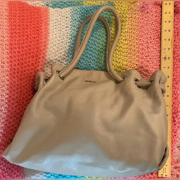 Furla Taupe Leather Top Handle Bag. Great used condition. Preloved - Picture 14 of 15